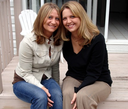 My sister, Sarah, and I on Mother's Day 2006