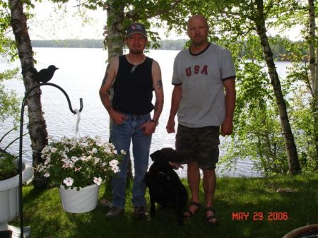 me and Chuck at the cabin