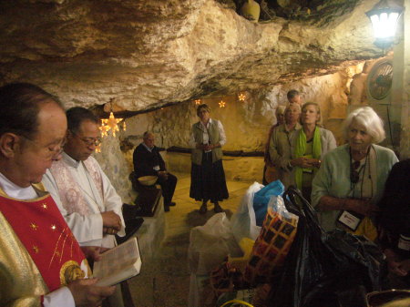 Holy Communion in an ancient site
