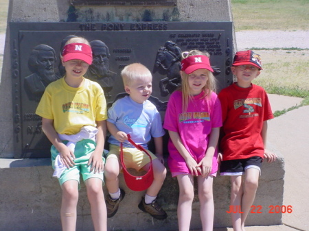 My kids at Fort Laramie, WY