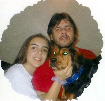 My daughter, brooke, Jeff and dog