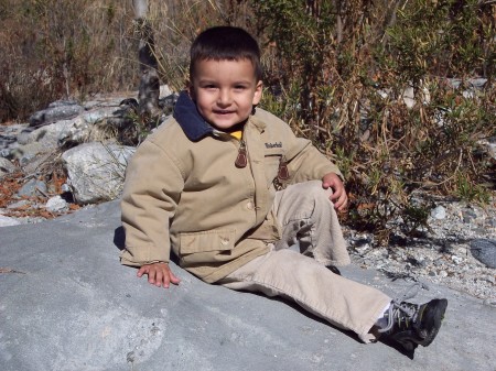 Our son Jaden in the San Bernardino National Forest