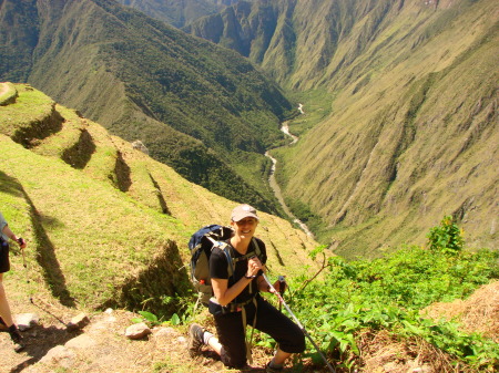 On the hike to Machu Picchu
