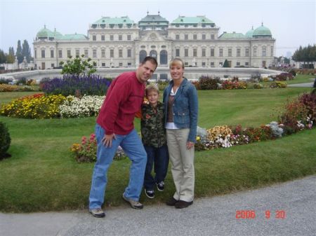 Dave, Elizabeth and Joshua in Vienna, Austria