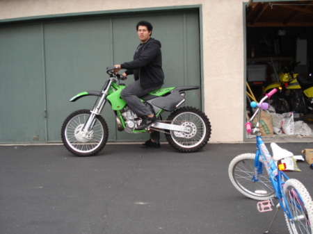 Mike with his bike on his 16th birthday!