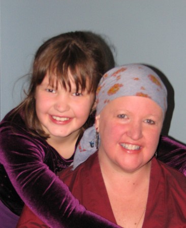 My daughter and me (bald courtesy of chemo!)
