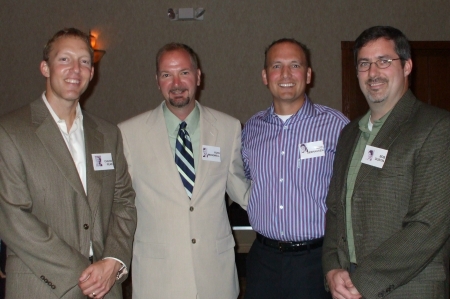 Chuck, Russ, Mike, and Bob at the reunion