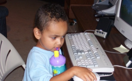 Kellen on his PC