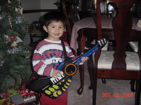 Allan playing guitar