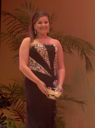 Blair winning Miss congeniality in Dothan Pag.