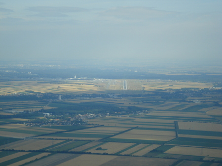 Final approach, Vienna, Austria