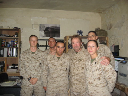 Chuck Norris in Iraq with my Marines