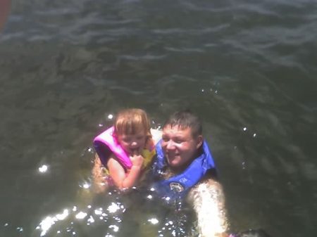 me and my daughter taylor at fort cobb lake