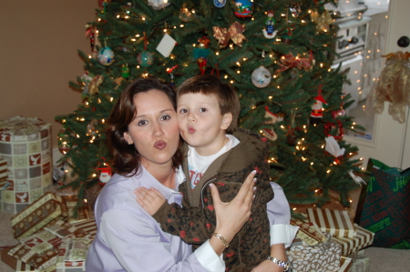 Logan and Mommy being silly.