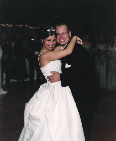 our first dance at our wedding-...man, she's beautiful!!