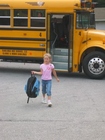 Daughter Anna's first day of school, September 2006