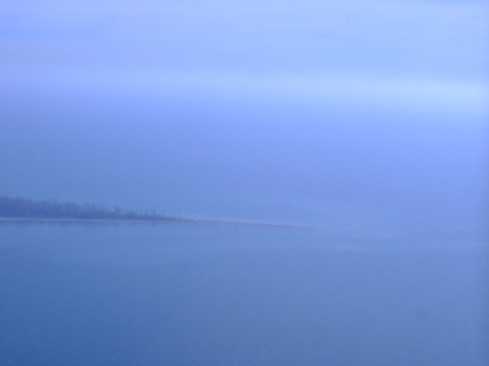 Pelee's Fish Pointe from the air.