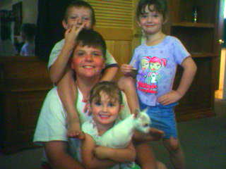 My fabulous grandkids and grandpuppy