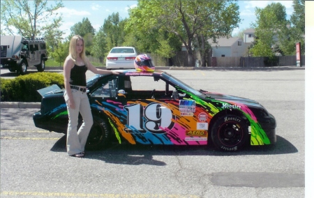 Desiree and her race car 2006