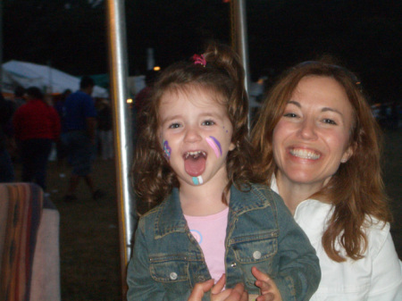 Wife and daughter at the Pow Wow