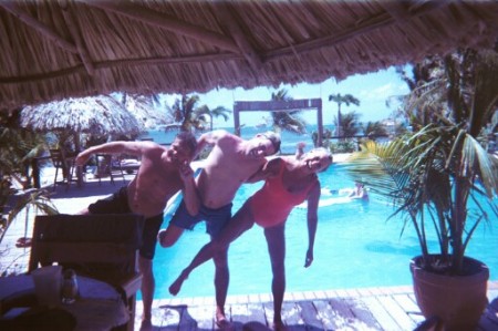 David, Phil, & Jan poolside in Belize