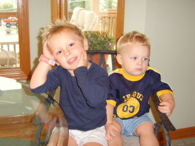 Collin at 3 and Gage 1, man aren't they cute!