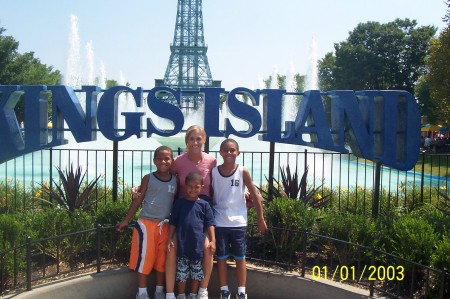 Me with the boys at Kings Island 8/07