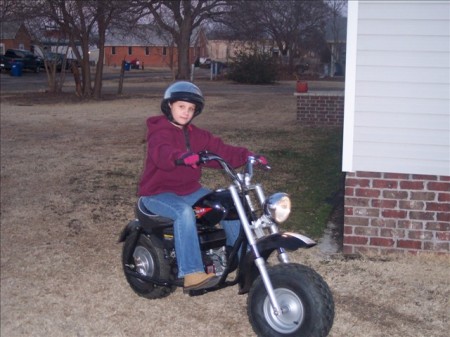 Feb 2006 Karaston & her new motorcycle