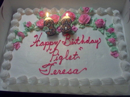 38th birthday cake