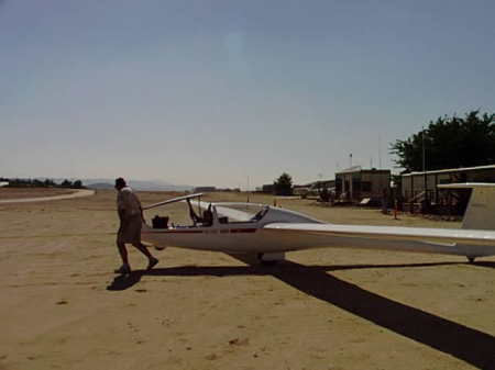 Getting glider ready