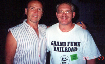 Picture of Mark Farner (formerly of Grand Funk Railroad) and me