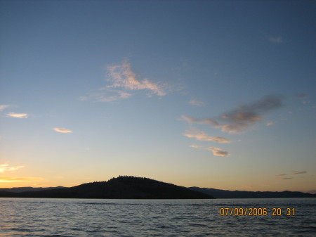 Beautiful sunset over Wild Horse Island, 7/9/2006