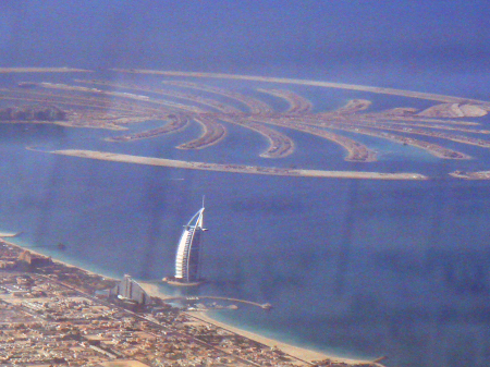 After Takeoff, the Burj Al-Arab and the Palm Jumeriah