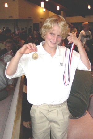 Our younger son, Jason ~ Getting the All A's Award at St. John's ~ May 2005