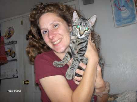marla with her 15 yrs June 2006 w/ our new kitten michael