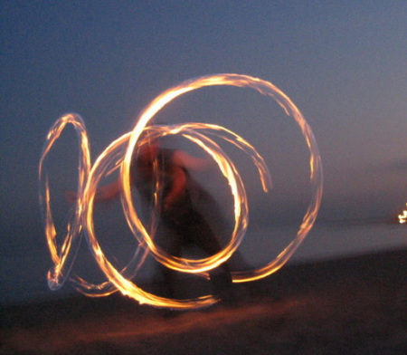 Poi Fire Spin