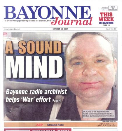 Bayonne Journal 20071018 Cover