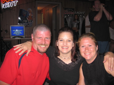 Todd, Bec, & me at our 16th wedding anniversary party-I was SO excited to see them!!!