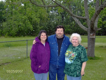 Wesley, his mom and sister