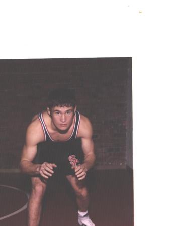 my son, Eric, in his college wrestling picture.