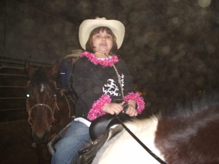 Waiting to run barrels at CT Winter Series Rodeo