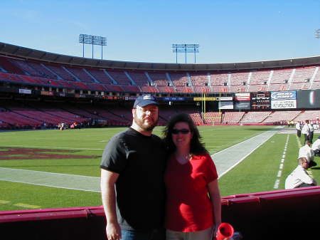 Kev and Jen at Forty-Niners Game