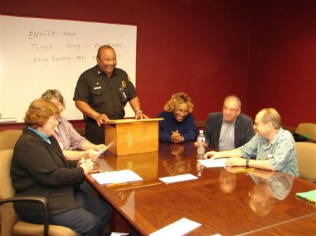 Jerry at his Toastmasters meeting