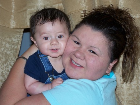 My sis Angie again and 1 of her twin boys...