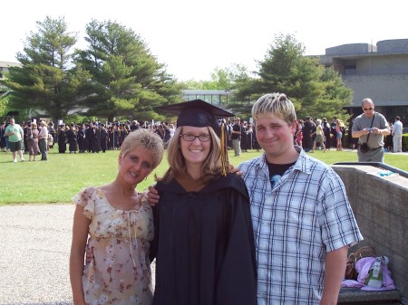 The Short one is me, Brandy and Matthew at Graduation