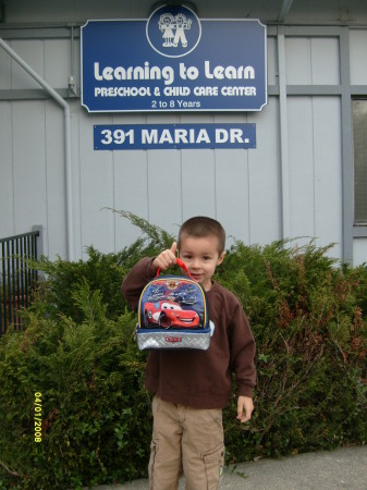 Dylan's first day of preschool Apr 2008