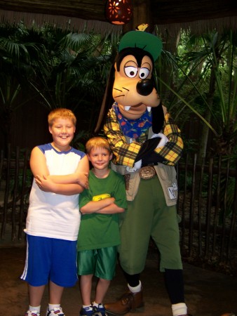 The boys and Goofy