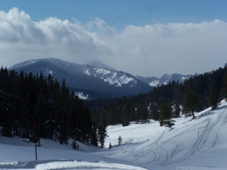 Snowmobile trail Jackson Hole Wyoming 2006