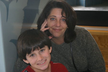 My son, James and my wife, Nanette at the Monterey Bay Aquarium