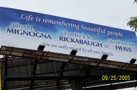 Memorial Billboard In Altoona Pa. 2005